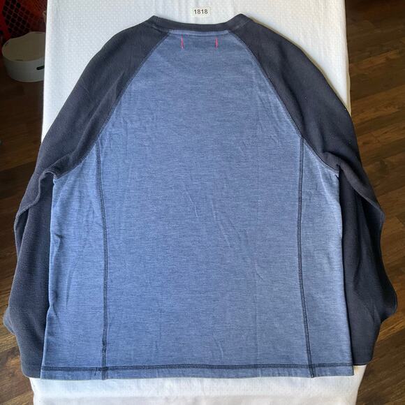Tommy Bahama Men’s Long Sleeve Screw Neck T-shirt size L/G, Blue - Picture 6 of 6